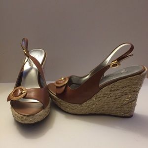 Jessica Simpson Tan Wedges Brand New